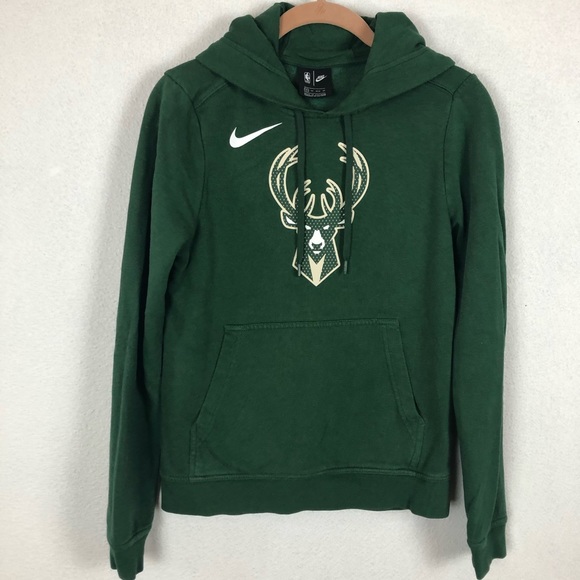 Nike Nba Milwaukee Bucks Hoodie Green 